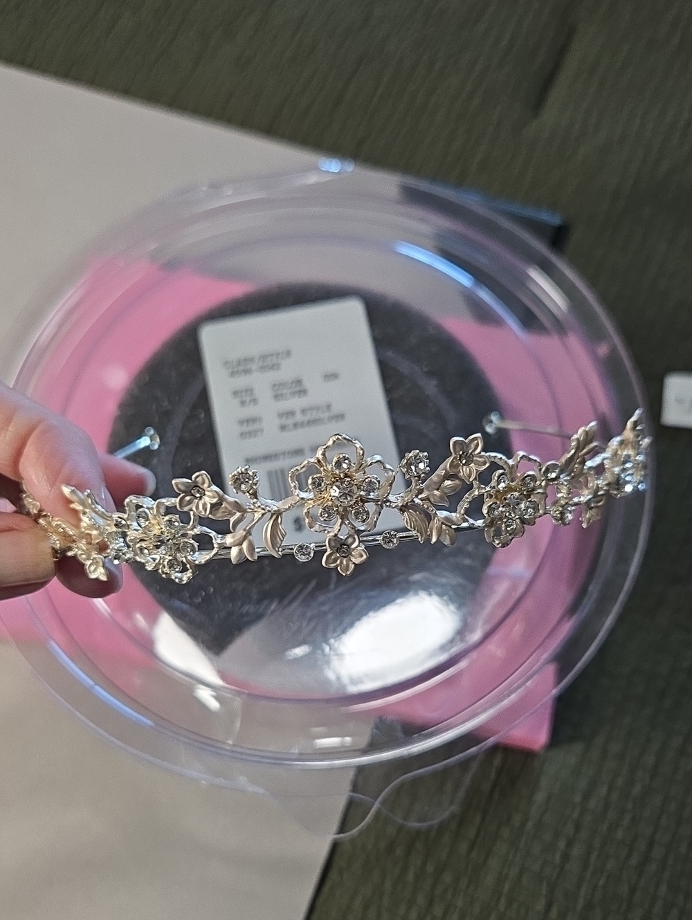 Davids Bridal Tiara Collection Silver Floral Swarovski Crystal Headband ML844